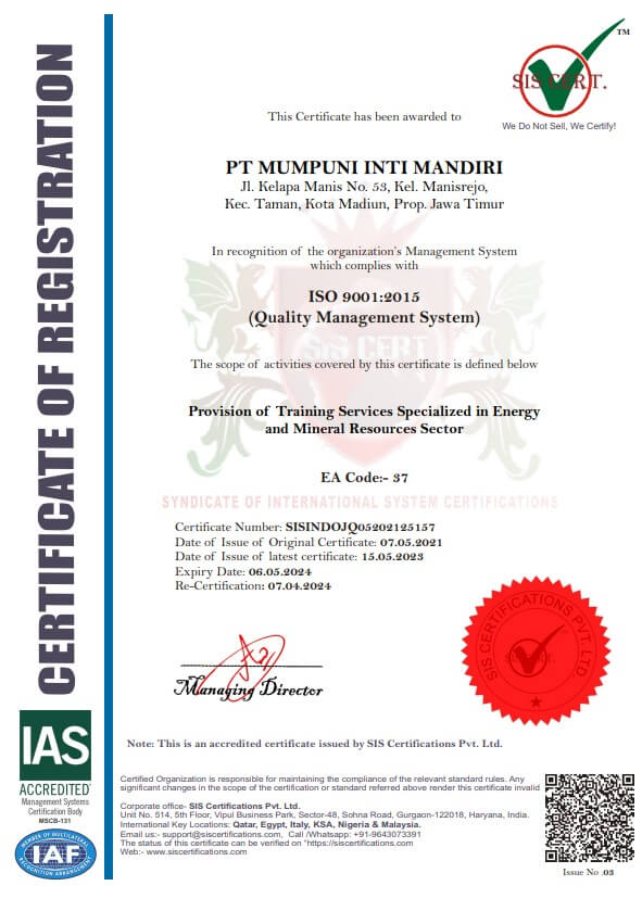 ISO 9001 Mumpuni